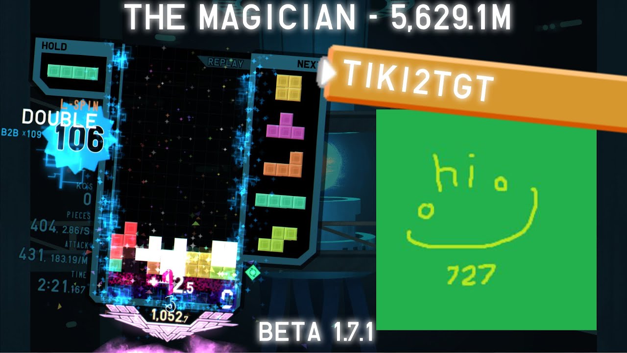 Quick Play 2 - The Magician, 5,629.1m by Tiki2TGT - TETR.IO High Level Replays