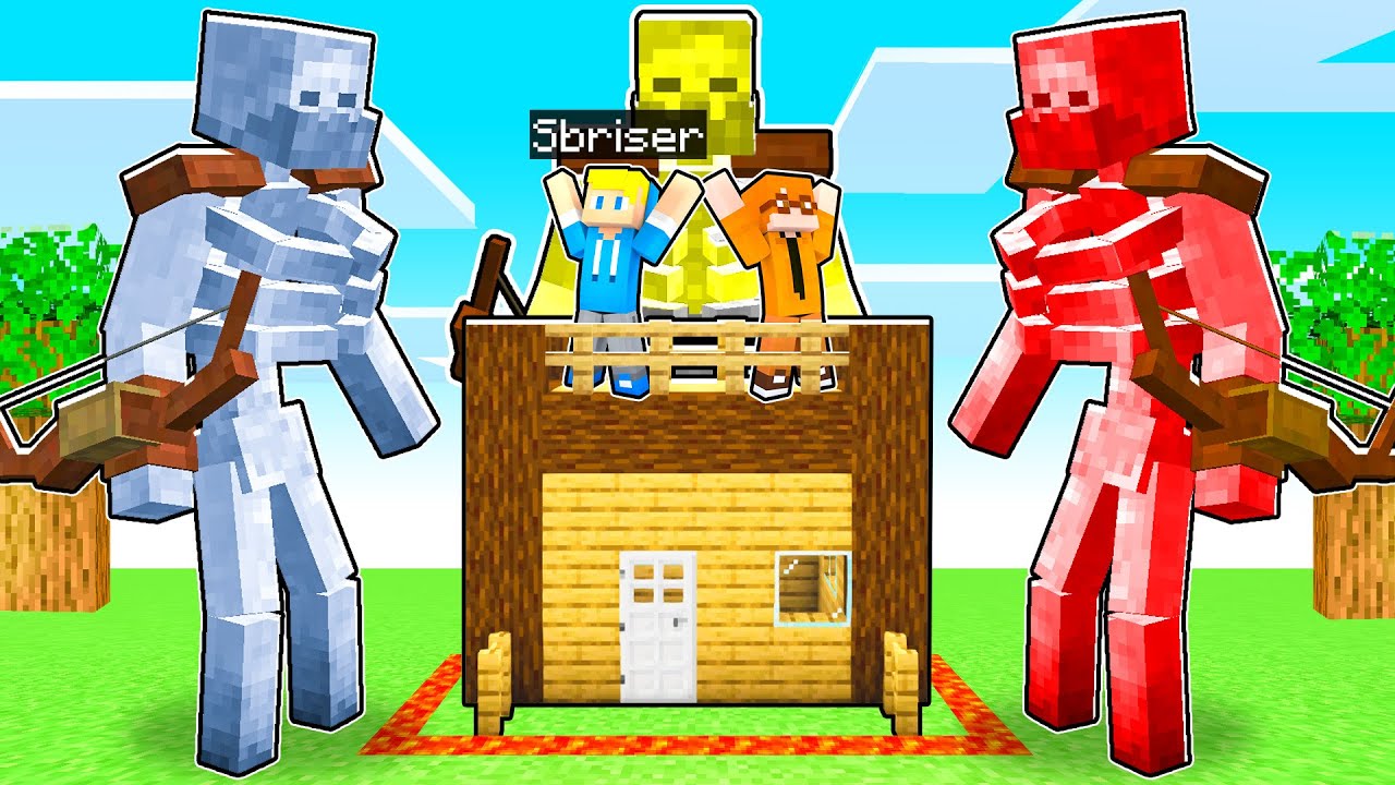 SCHELETRI MUTANTI GIGANTI Attaccano La BASE Su Minecraft!