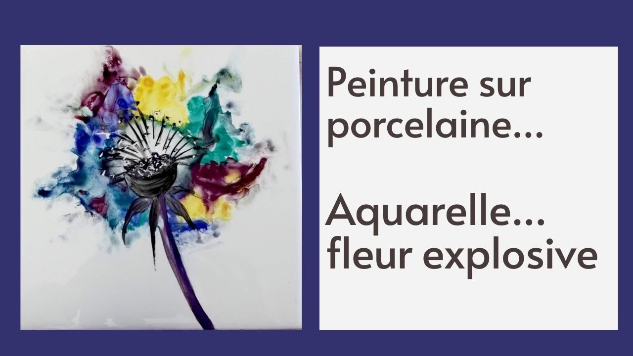 Aquarelle ... Peinture sur porcelaine (démo gratuite)