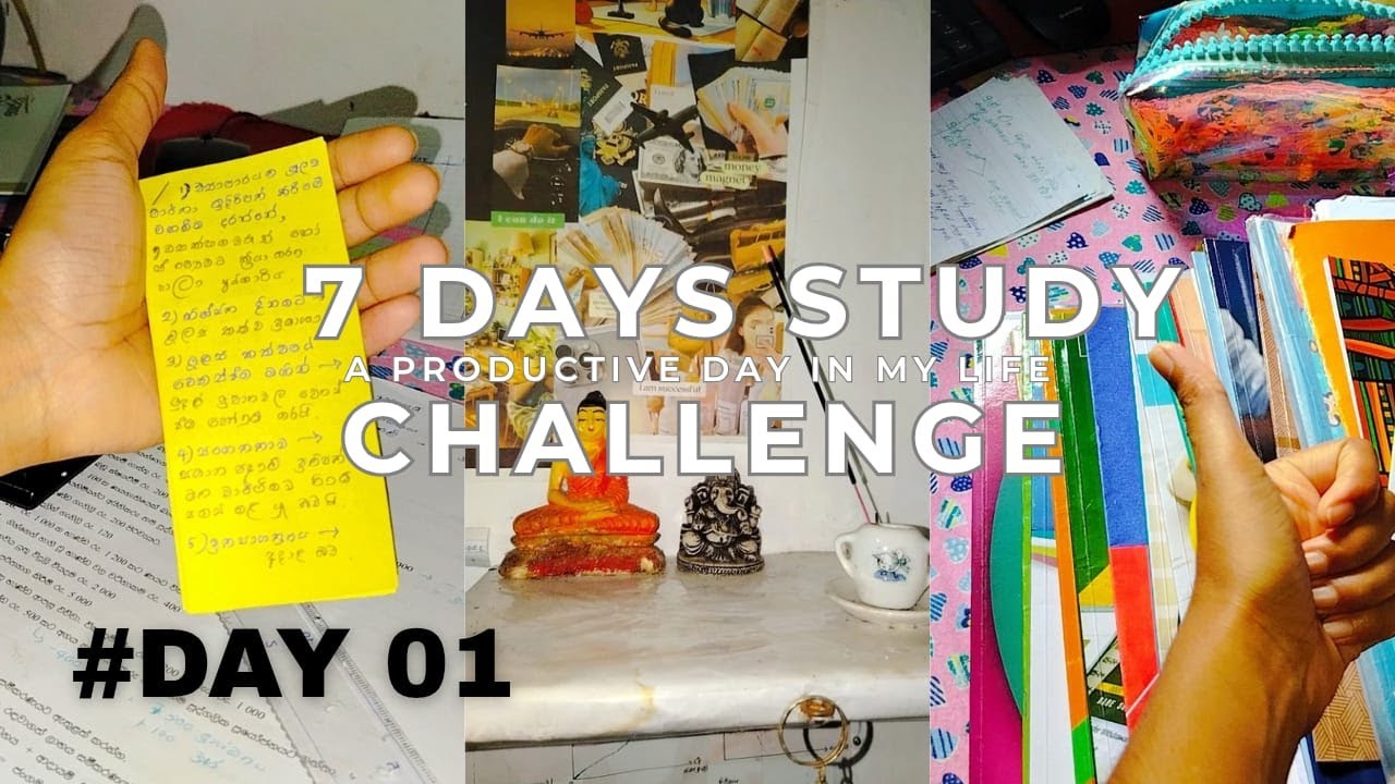 7 Days study challenge 🙃💪| #Day 01✅| A productive day in my life 😌👍 vlog 012 #viral #study #fypシ 