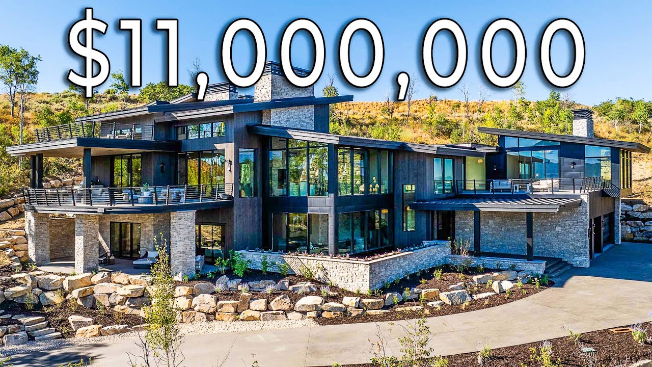 $11,000,000 Utah Mega Mansion Full Tour Walkthrough - Park City Promontory Club