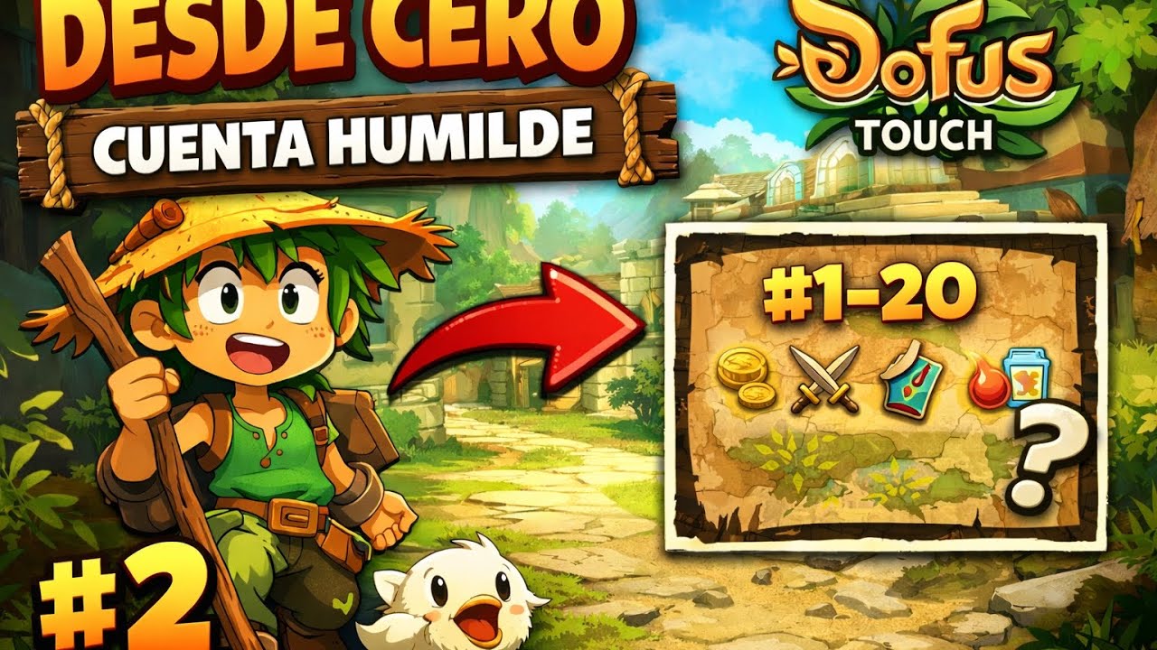 DOFUS TOUCH DESDE CERO | CUENTA HUMILDE SIN GASTAR DINERO SERVER TALOK 2026 DE NIVEL 10-20CAP 2