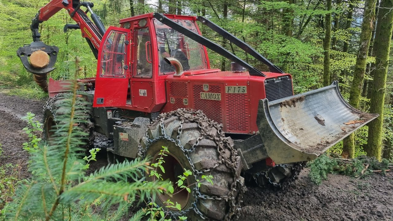 Camox F175 Grue Vosges #debardage ##excavator #forester #logging #skidder #debusqueur #offroad