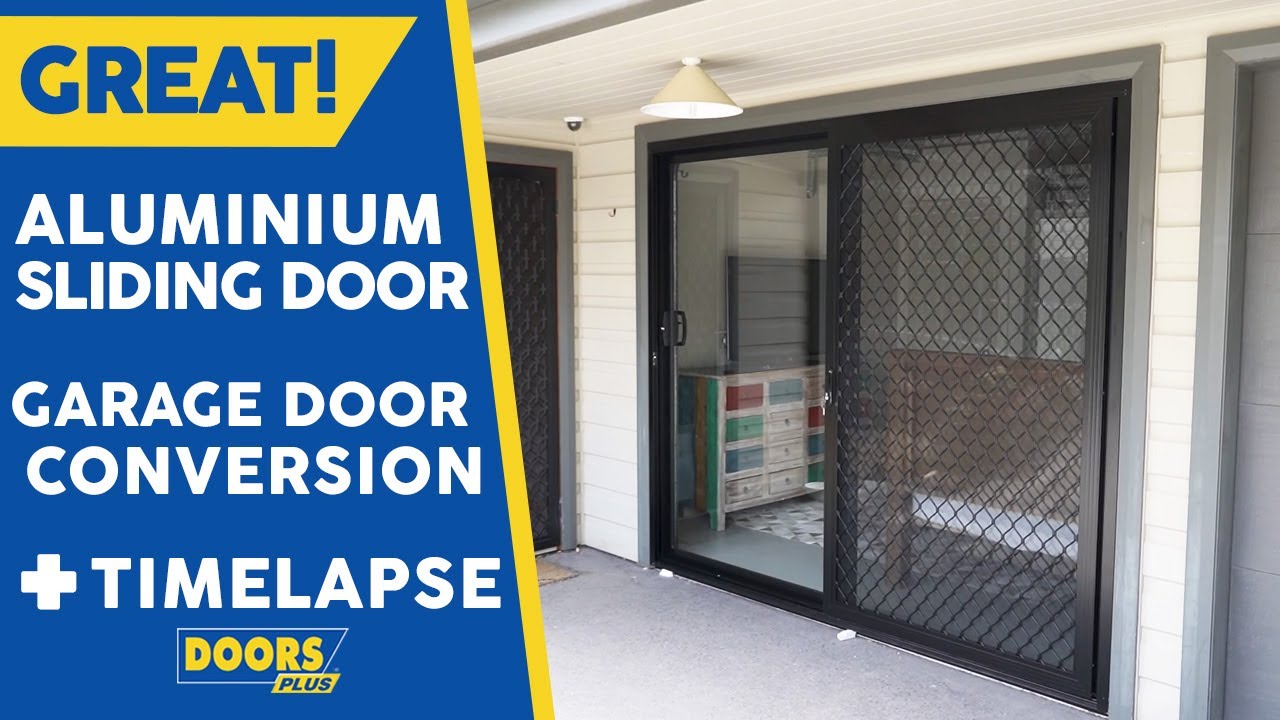 Sliding Door External Aluminium - Bona Vista Garage Door Conversion | Doors Plus