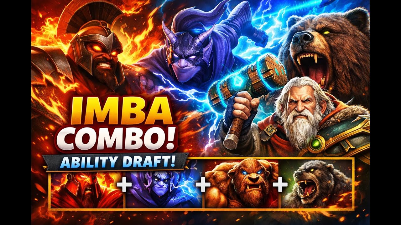 Imba Combo! 🔥 Mars ⚔️ Riki ⚡ ES 🌊 Lone Druid 🐻 | Ability Draft