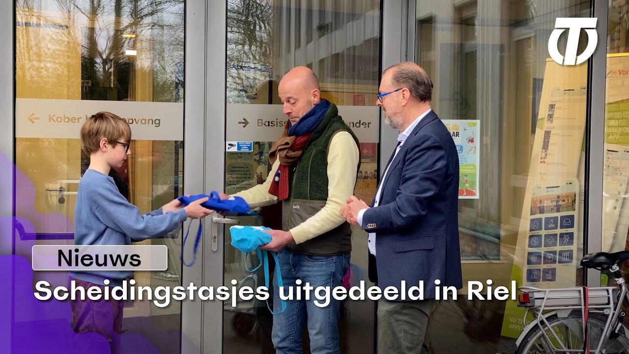 Scheidingstasjes uitgedeeld op kindcentrum de Vonder in Riel