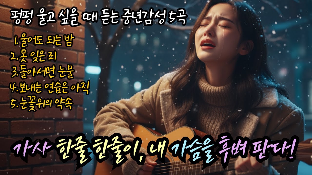 💖Playlist (트로트발라드) 중년의 가슴을 절절하게 만드는 감성 트로트 BEST 5💖
