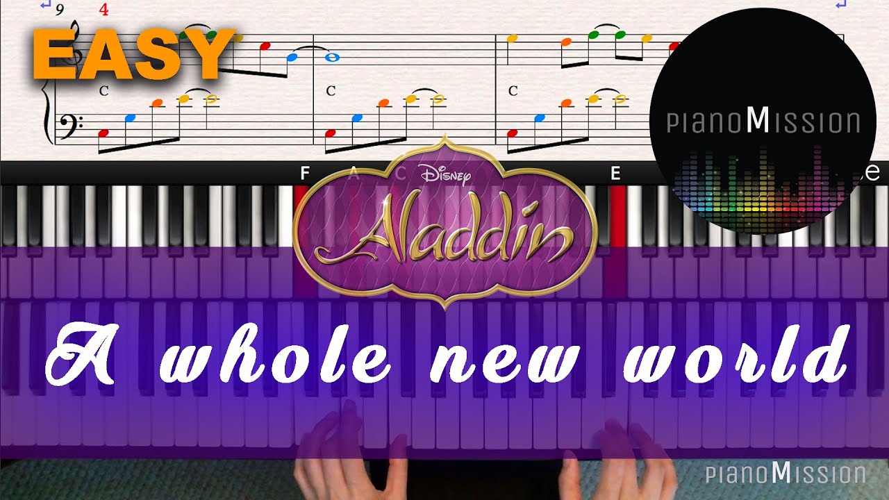 [Real Piano Tutorial] A WHOLE NEW WORLD_Aladdin with Follow-Up Tutorial