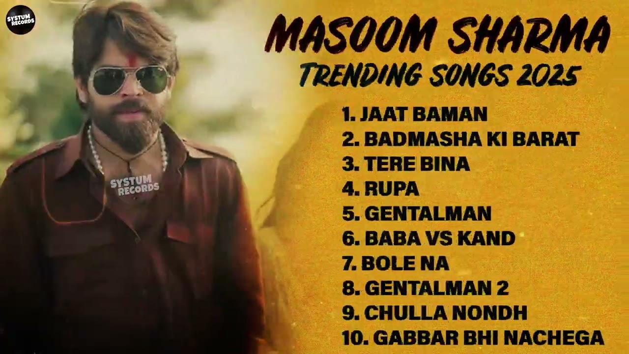 Masoom Sharma Banned Songs 2025 | Top 10 Hit Song | Latest Haryanvi Song | New Haryanvi Song