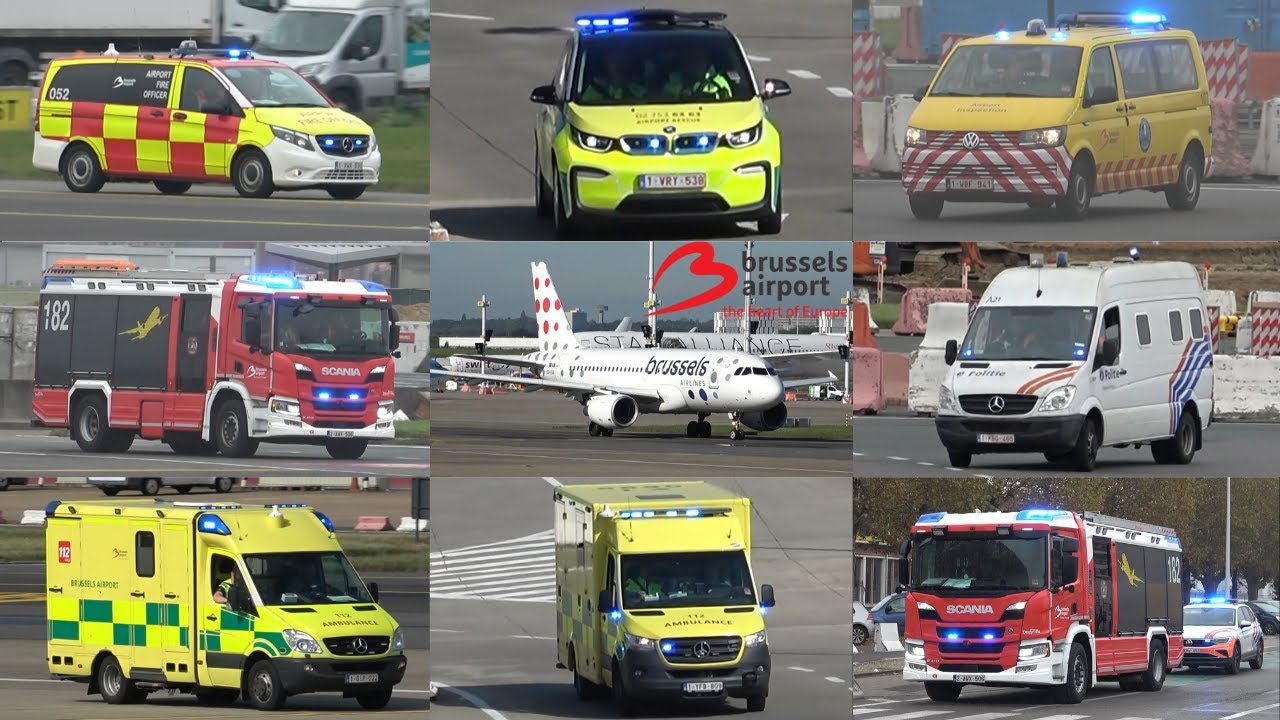 Vele Hulpdiensten met spoed aan Brussels Airport! // Emergency Services at Brussels Airport! #2