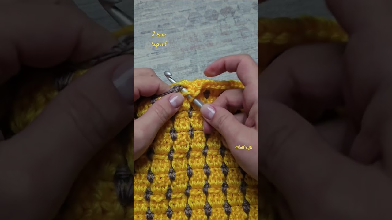 Block Stitch 2 Row Repeat Crochet Pattern #crochettutorial #diyknitting #handmade #easycrochet