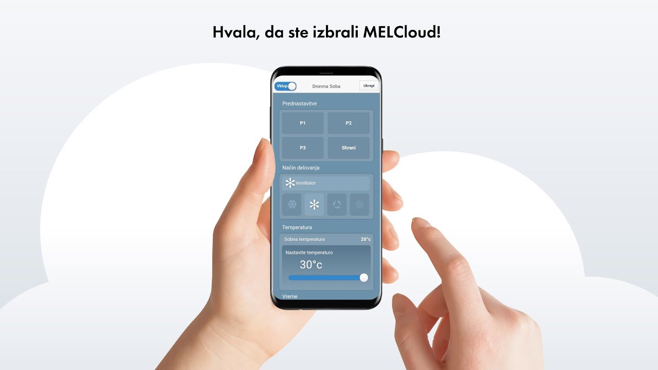 MELCloud navodila - Napredne nastavitve v aplikaciji