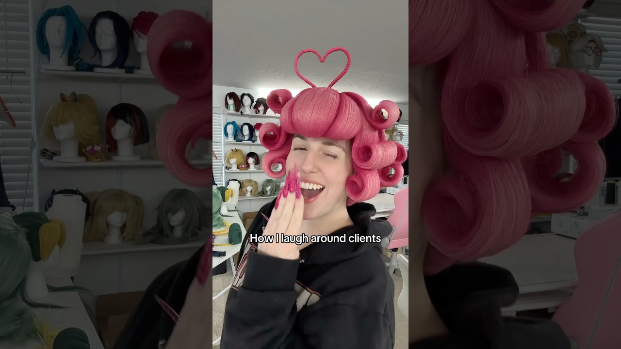 How I laugh as a cosplay Wigmaker #wigstyling #cosplay #cosplaywig #monsterhigh #animalcrossing