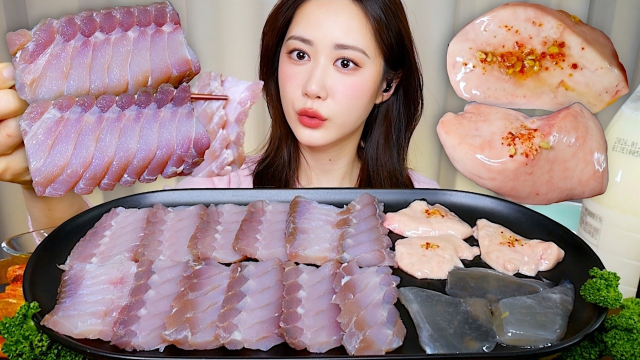 홍어러버의 홍어 쿨타임😋서비스 홍어애,홍어코 까지💕홍어 먹방 fermented skate ホンオフェ | Mukbang ASMR