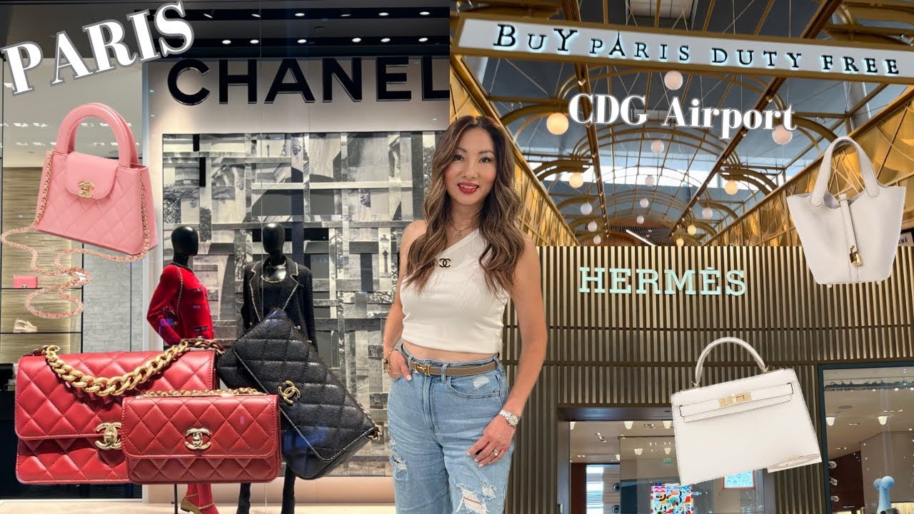 Paris CDG Airport Luxury Shopping Vlog 2023 I Chanel and Hermes Shopping Vlog I  Paris Airport Shops