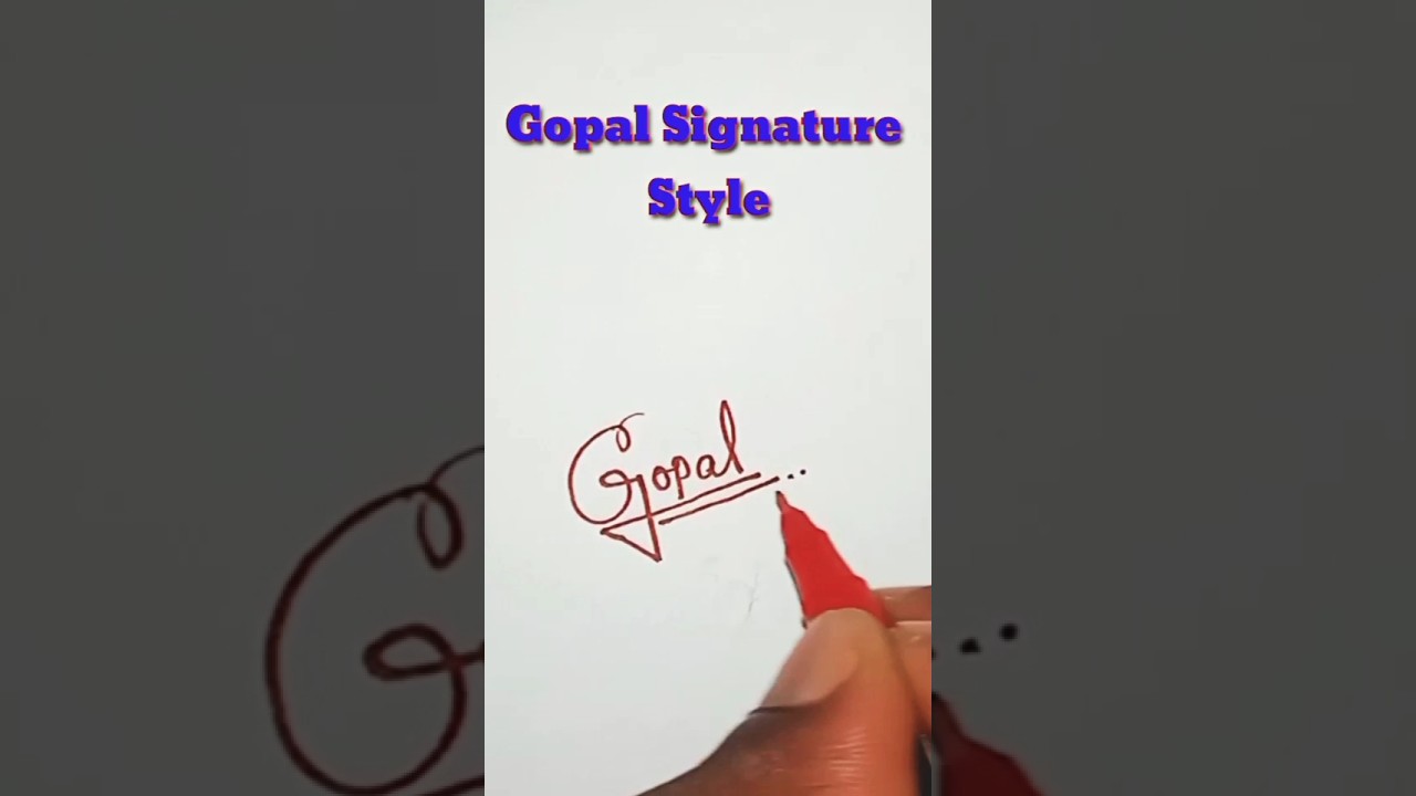 Gopal Signature Style / Beautiful ✍️ / G Signature Style #shorts #viral #trending #signature