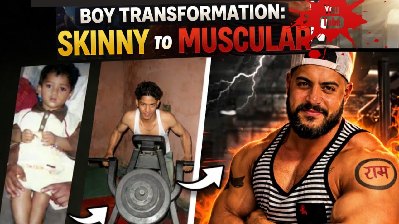 मेरी जिंदगी का सफर , 😱 transformation from skinny to muscular 🔥
