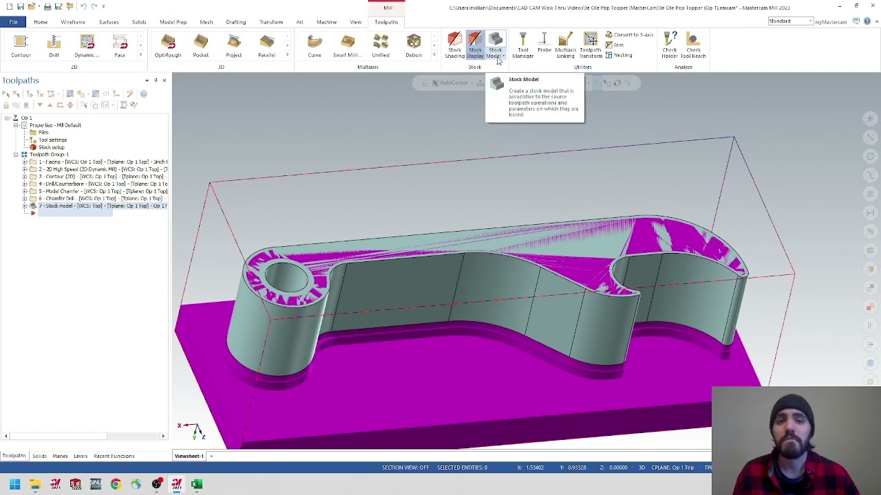 Multi-Op Programming in MasterCam (Second Operation & Stock Models)