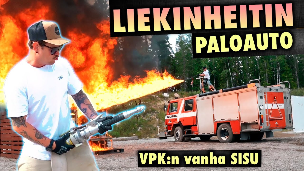 Liekinheitin paloautossa!! VPK:n vanha SISU!