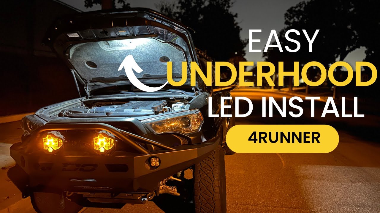 $15 EASY Underhood LED Lightstrip Install ANY CAR