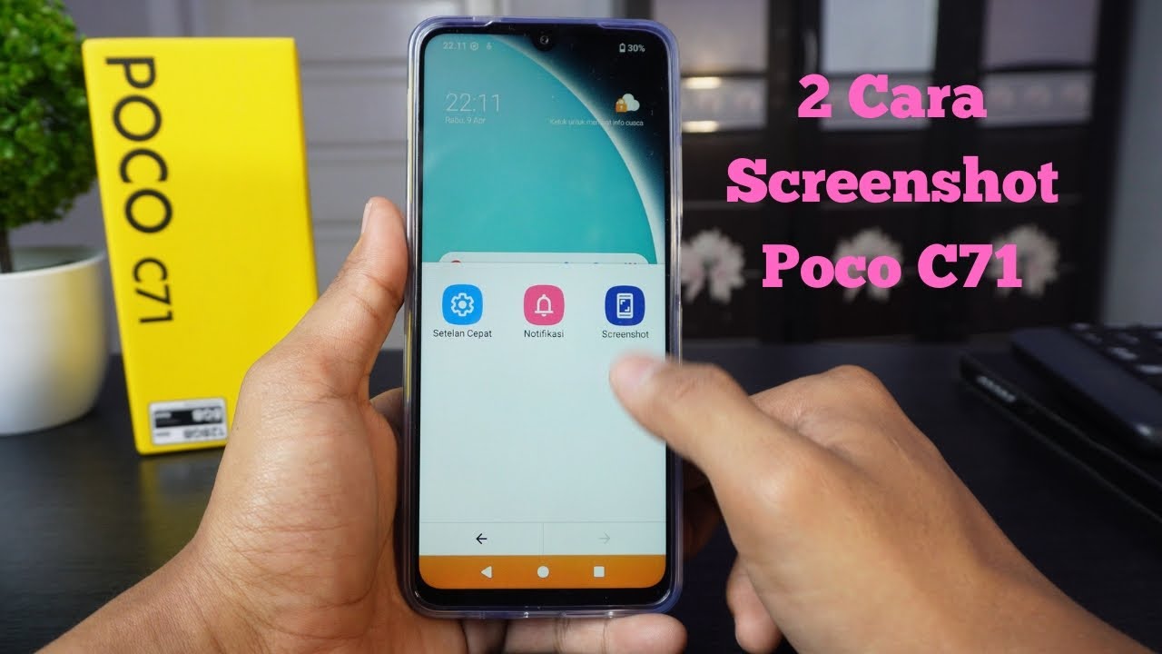 Cara Screenshot HP Poco C71