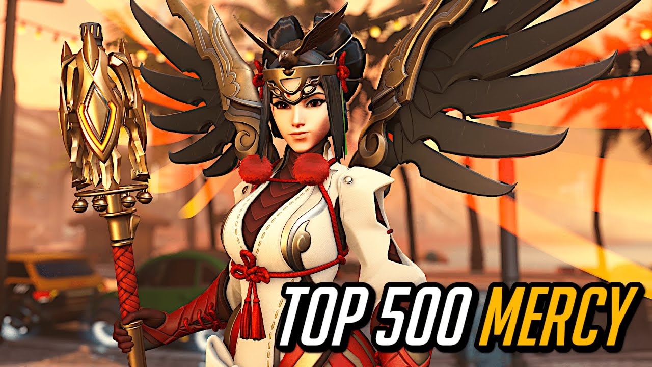 Level 50 Completed! 🎀✨ Top 500 Mercy Gameplay - Overwatch 2