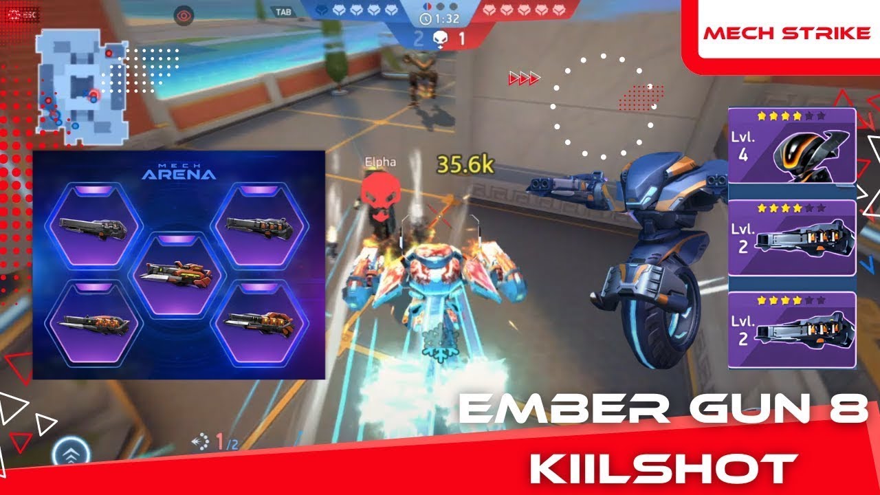 Ember Gun 8 & KillShot | Mech Arena