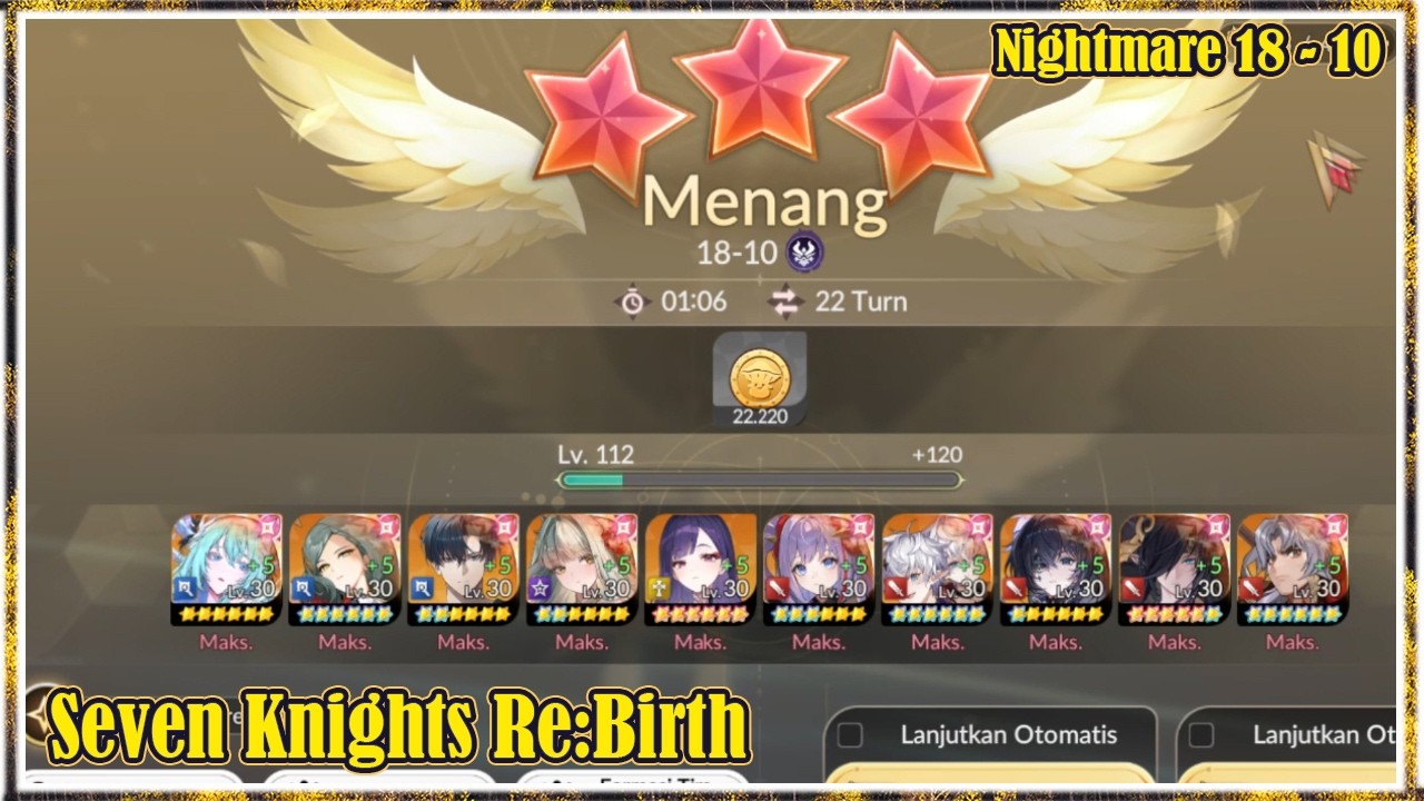 18 - 10 Nightmare Adventure - Full Star | Seven Knights ReBirth