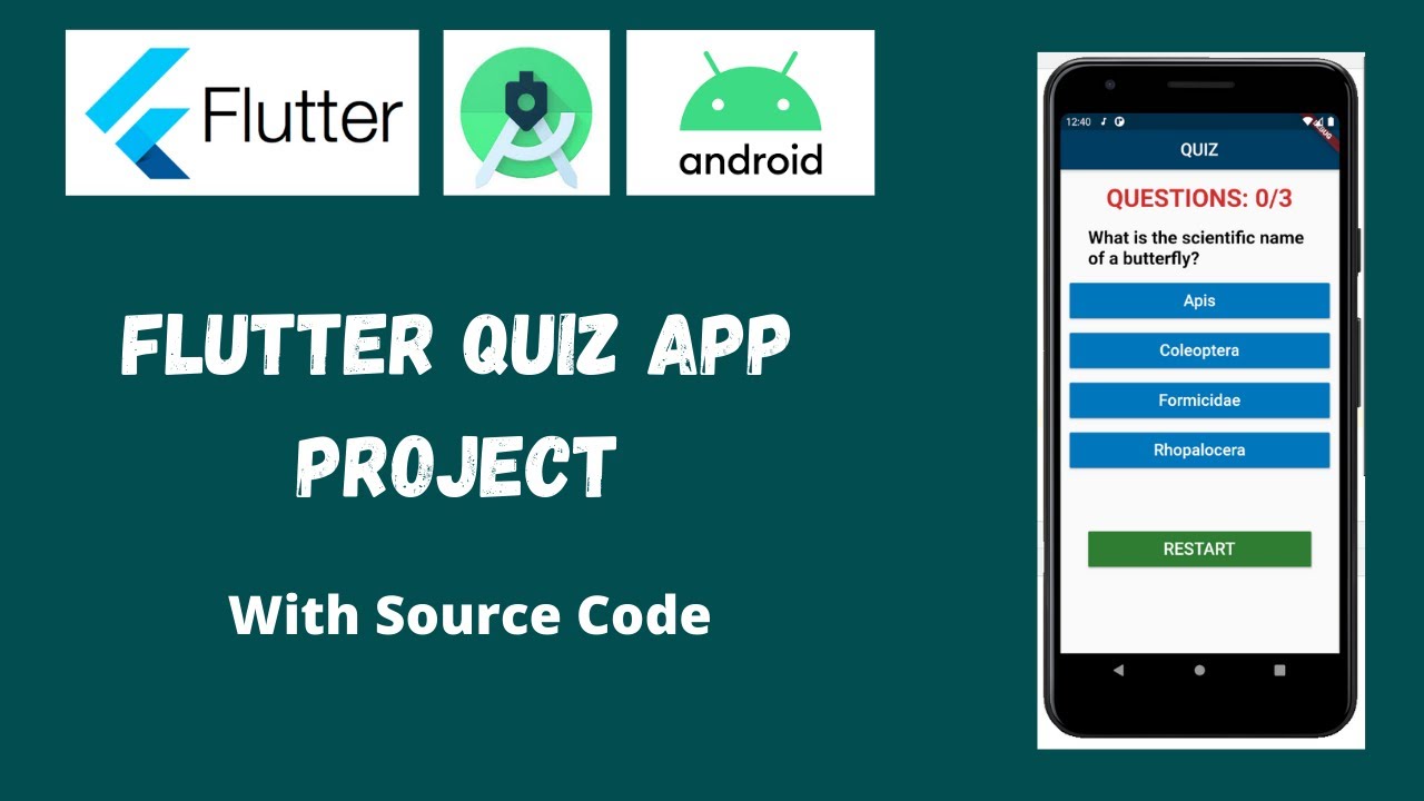 Flutter Quiz App Project with Source Code | Android Studio