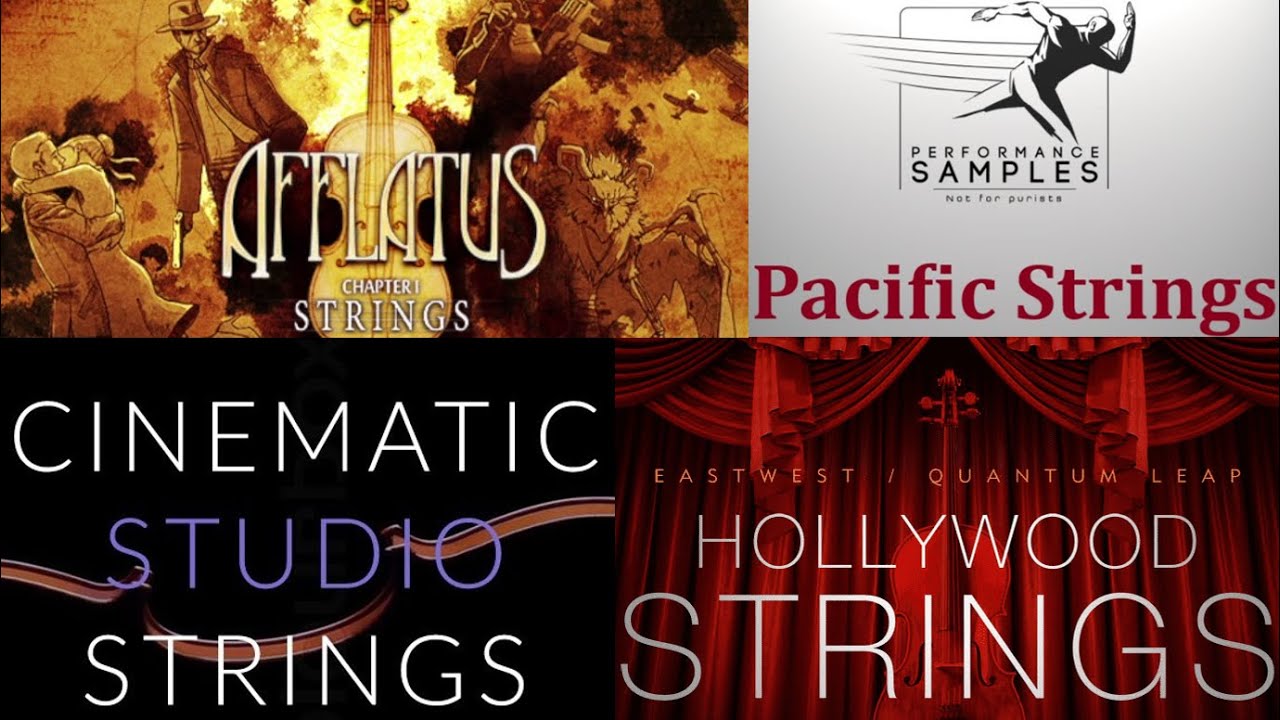 Strings Legato Comparison: Pacific Strings / Afflatus / Cinematic Studio Strings / Hollywood Strings