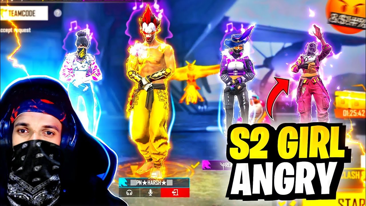 Hip - Hop Girl Player Becomes Very Angry On Pn Harsh || Trolling 😂 Season 2 Girl - Garena Free Fire