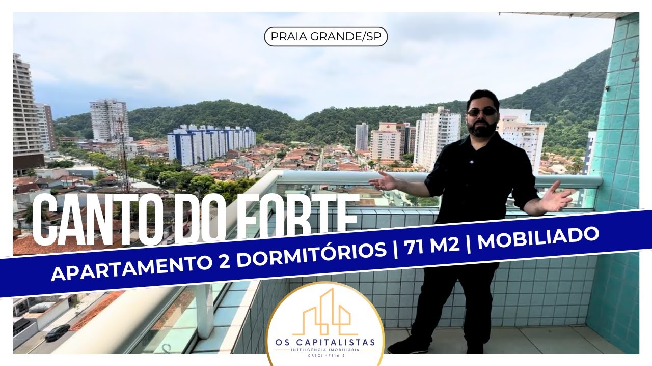 Apartamento no Canto do Forte com 2 dormitórios totalmente mobiliado