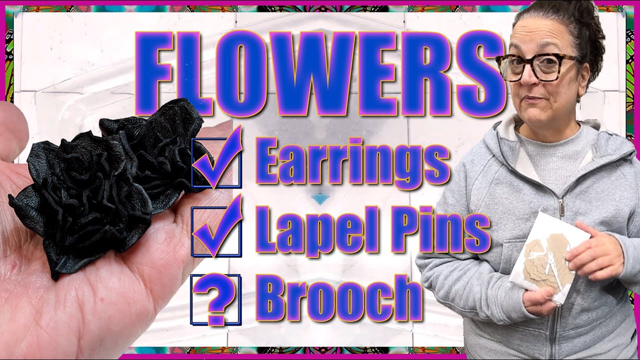 Making Leather Flowers Easy Tutorial for Earrings Lapel Pins & More #tutorial #diycrafts