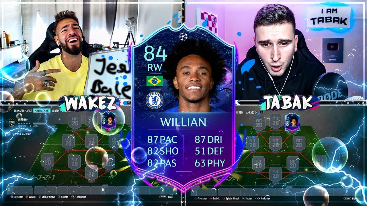 FIFA 20: RTTF WILLIAN Squad Builder Battle 🔥🔥 IamTabak vs Wakez !!
