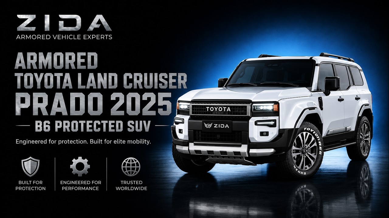 ZIDA Armored Toyota Prado 2025 B6 &ndash; Ultimate Protection & Performance | Luxury Armored SUV