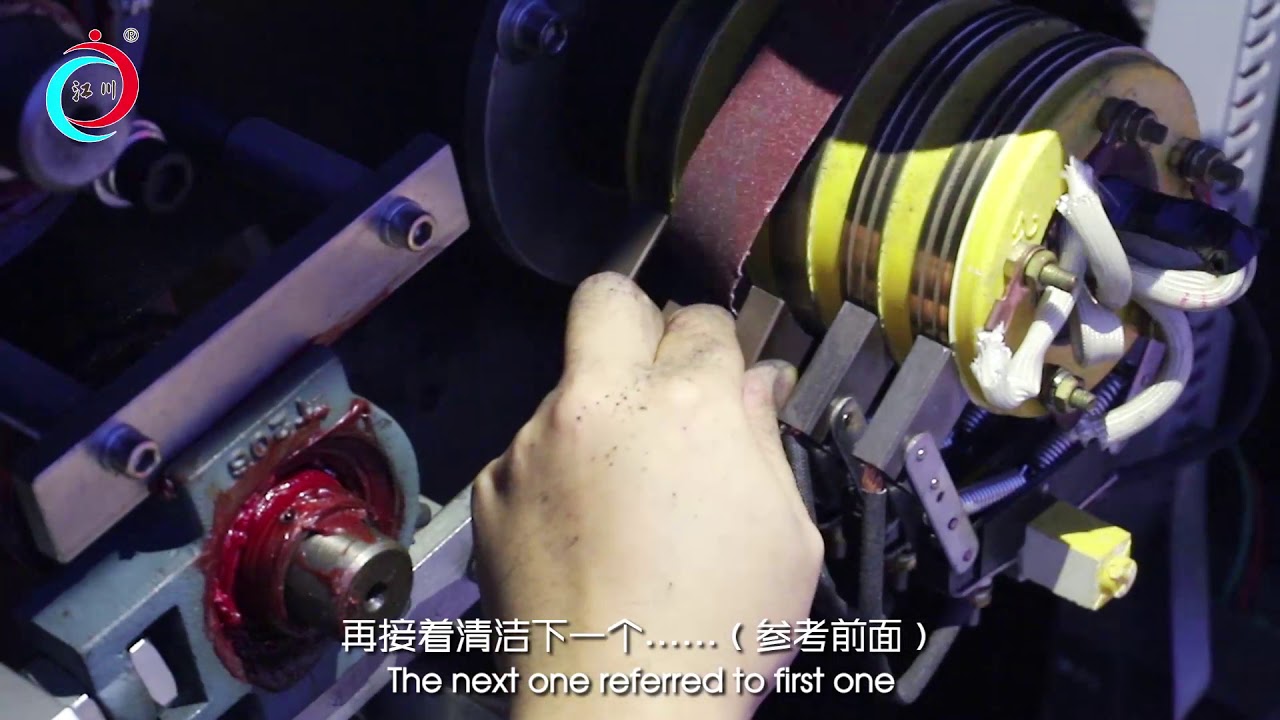 How to clean slip ring of oil roller heat press machine?