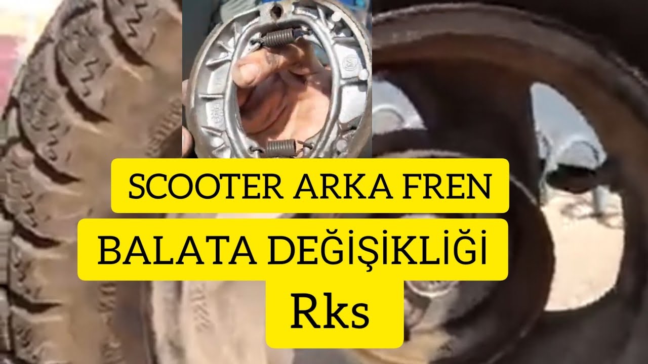 SCOOTER ARKA FREN BALATASI DEĞİŞİMİ VE LASTİK BAKIMI. Rks Blazer xr 50 cc
