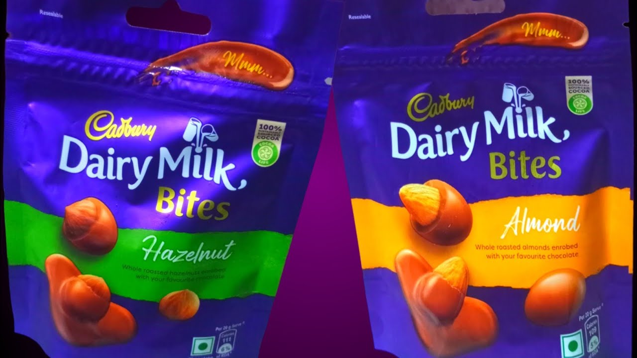 Indulge in Dairy Milk Almond & Hazelnut Bites: A Nutty Delight 😍😍