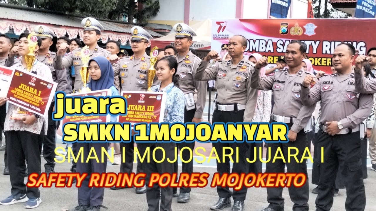Safety Riding Polres Mojokerto Juara SMKN 1 MOJOANYAR,SMAN 1 MOJOSARI JUARA 1