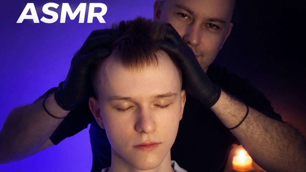 Deep Scalp Massage on Short Hair | Slow Root Stimulation & Finger Combing ASMR