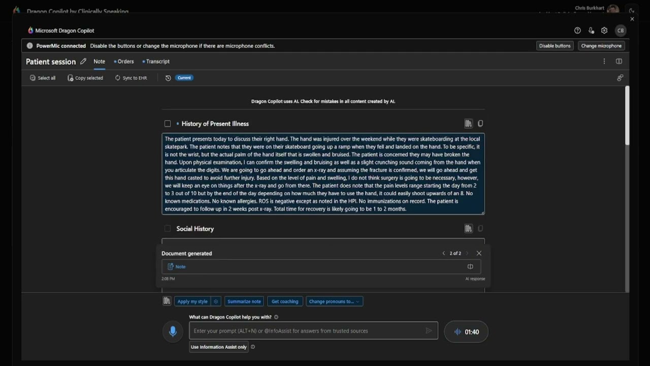 Dragon Copilot - Now Integrated with Athena Practice