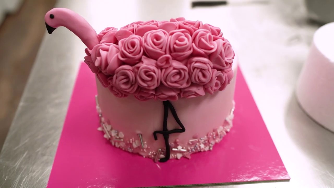 Flamingo Torte - inkl. Füllung der Torte und Modellierung des Flamingos