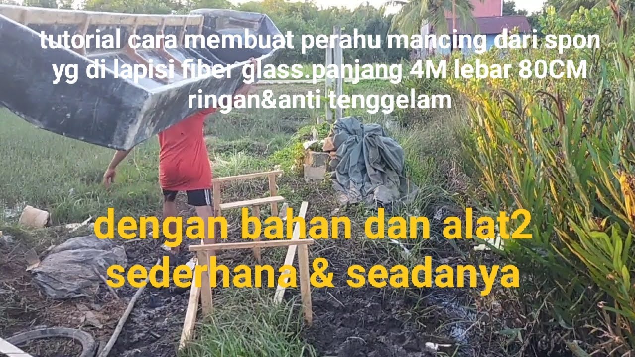 #tutorial_membuat_perahu_mancing_mudah_dari_bahan_spon_eva/sndal jepit yg di lapisi fiber.