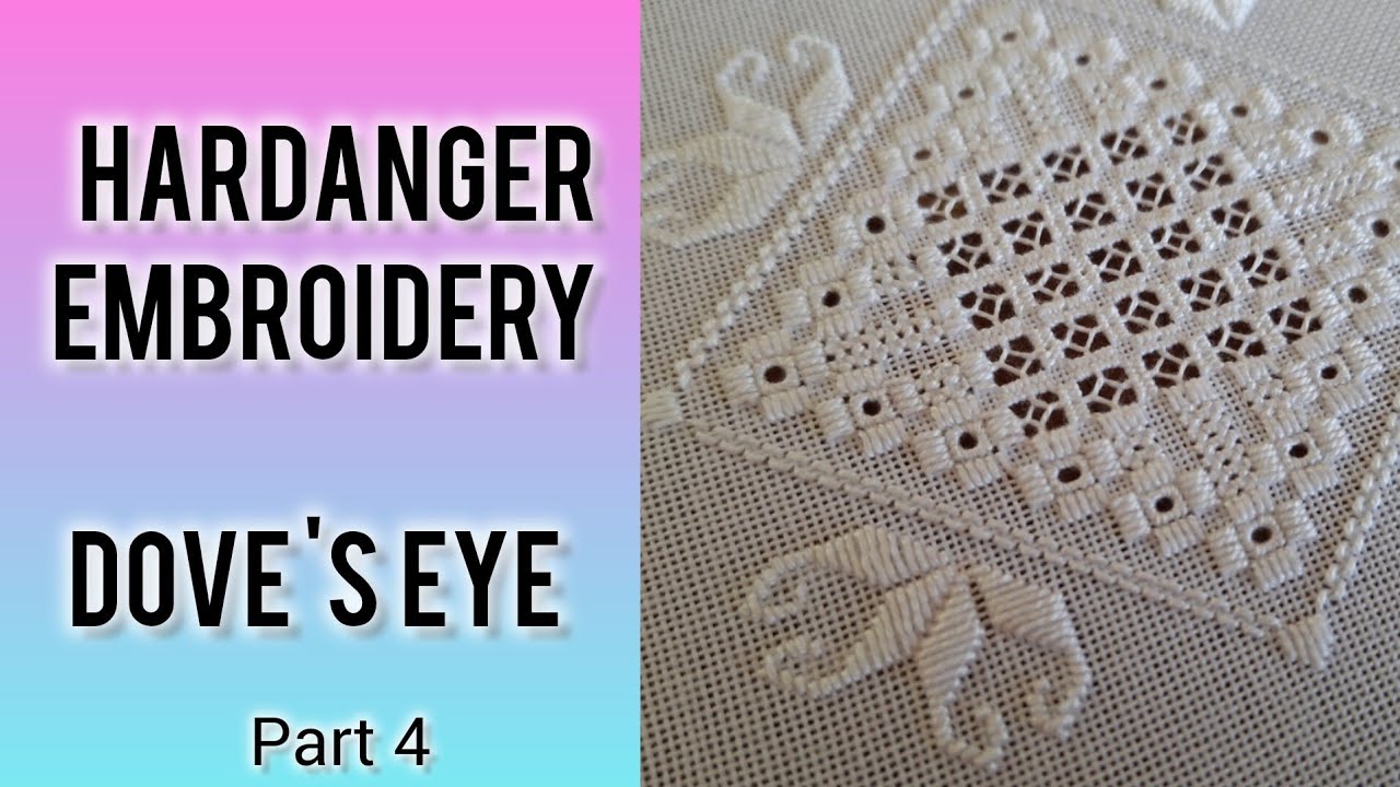 Hardanger embroidery  : How to make Dove's eyes , вишивка