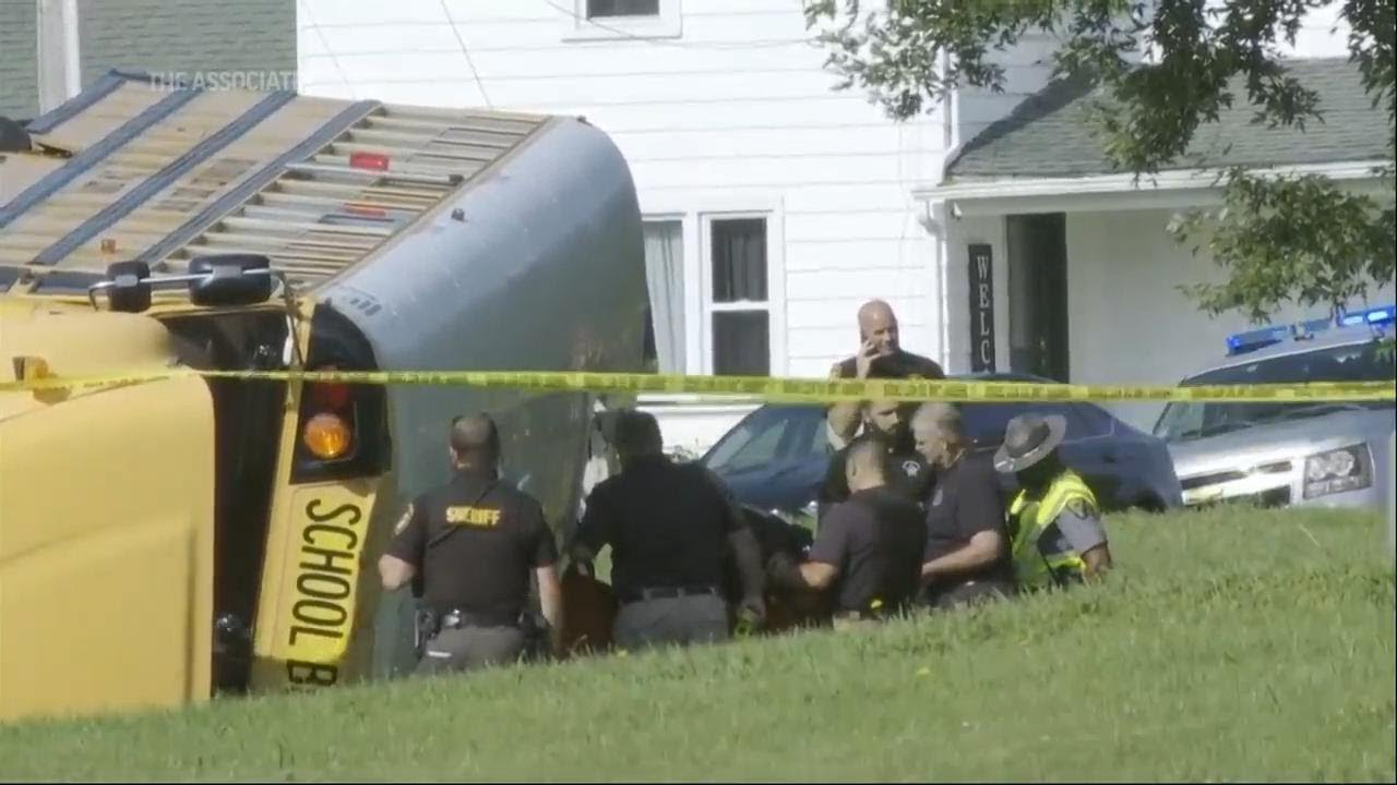 Ohio school bus crash leaves 1 dead, 23 hurt