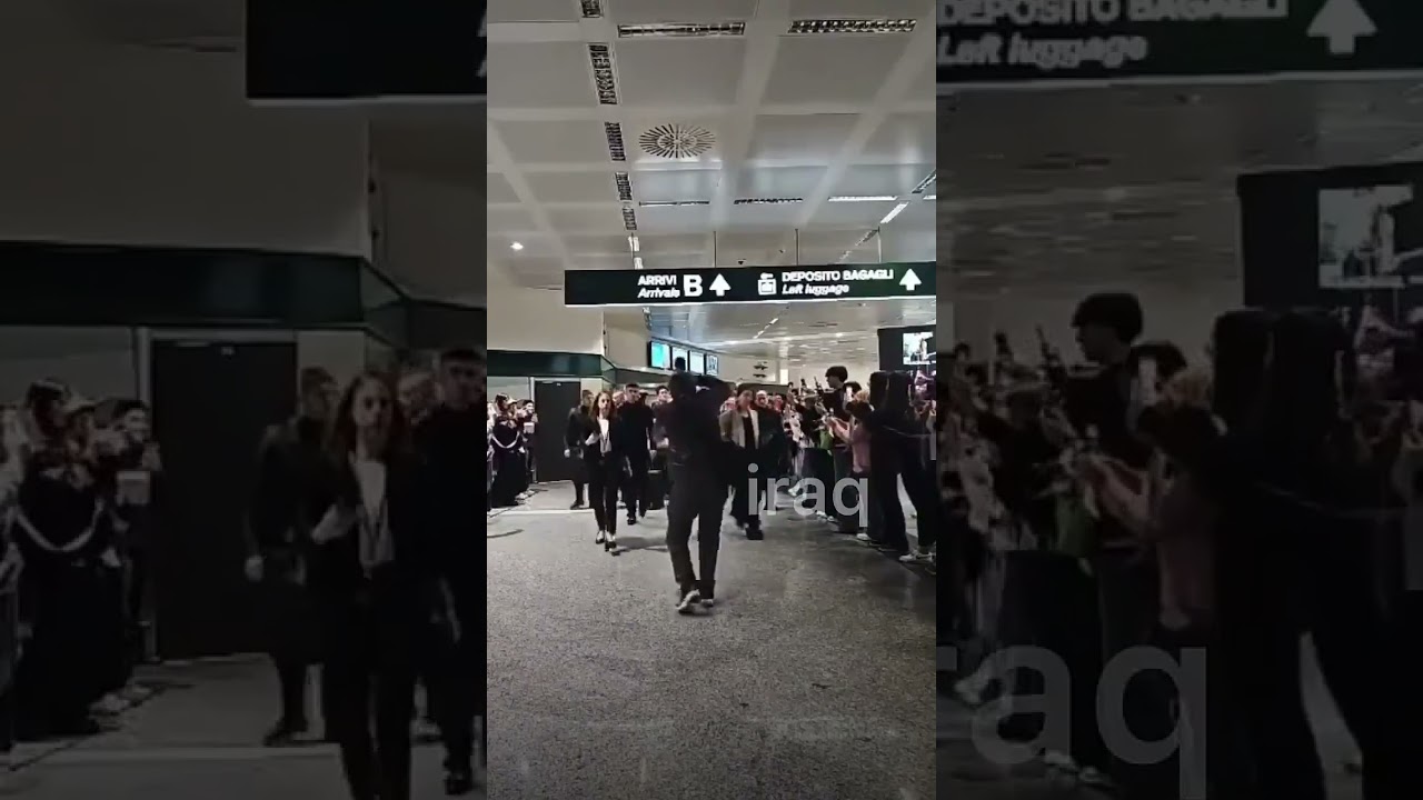 BTS Namjoon Arrived at Italy 🇮🇹 Milan Airport Today ✈️🥰 RM Spotted LIVE 🔴 #bts #rm #airport #shorts