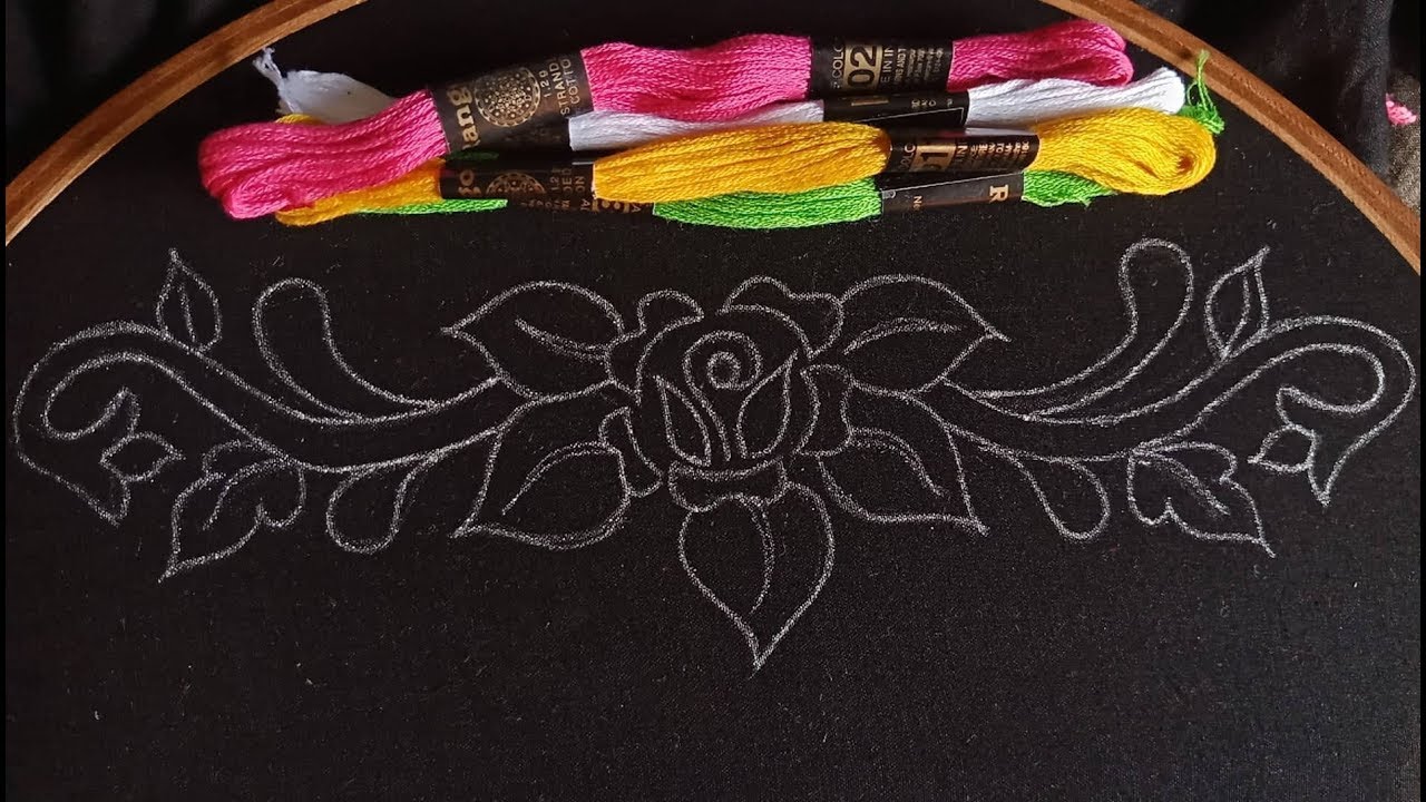 আধুনিক বর্ডার লাইন সেলাই-6,Hand Embroidery Border Design for Saree,Dupatta,Kurti,by Rup Handicraft
