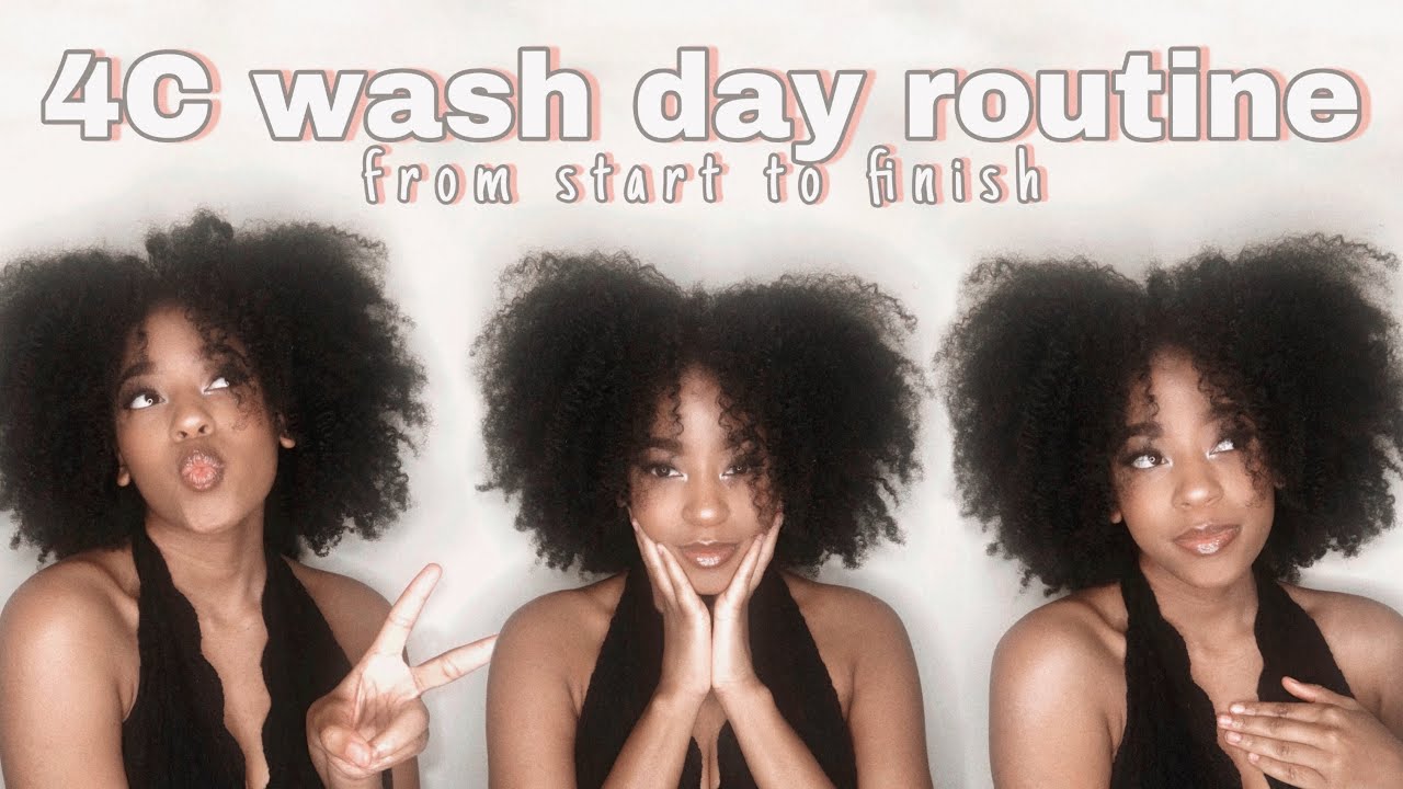 My FULL 4C Wash Day Routine | Low Porosity Natural Hair + Braid Out Tutorial