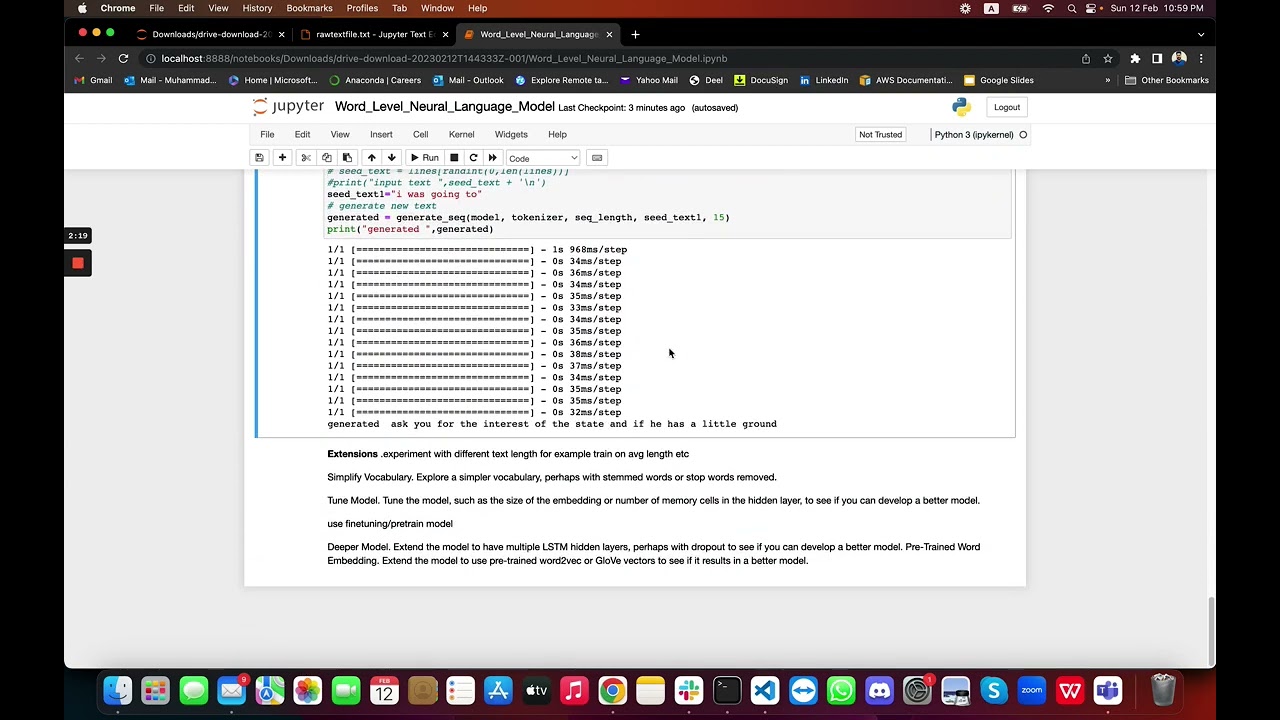 Next Word Prediction using Neural Language Model in NLP and Python