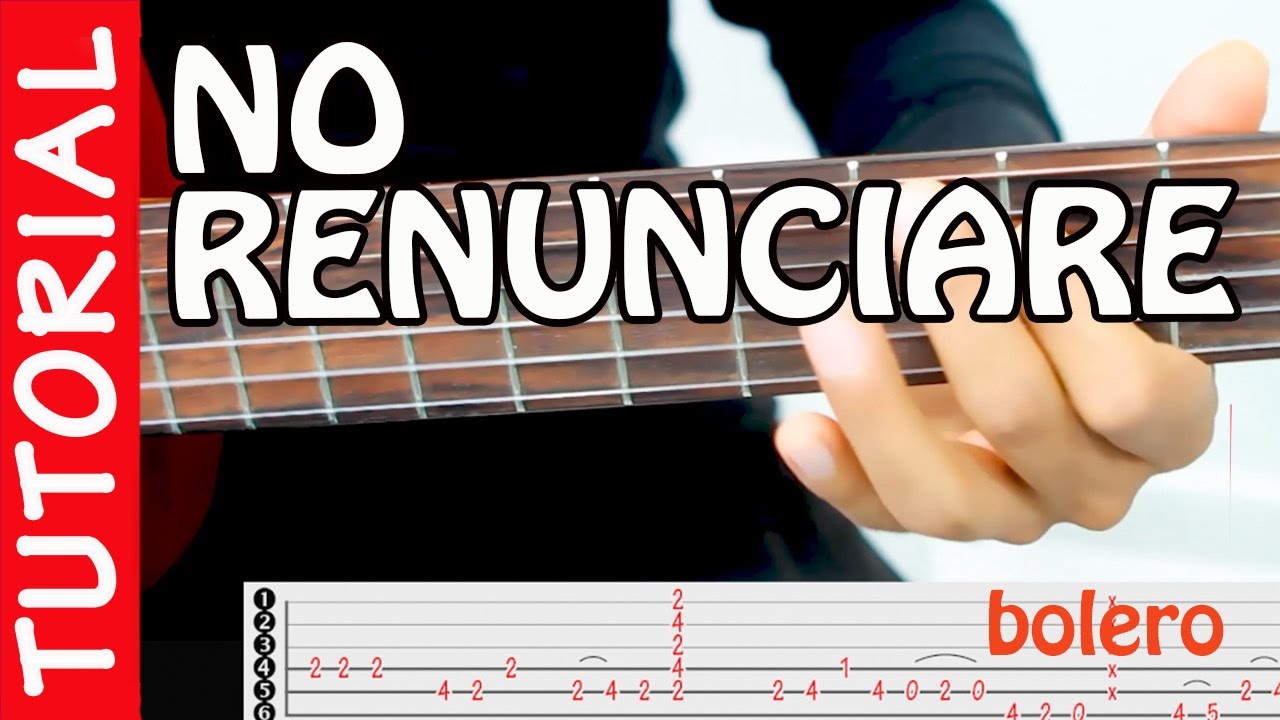 NO RENUNCIARE - guitarra TUTORIAL Alci Acosta  BOLERO